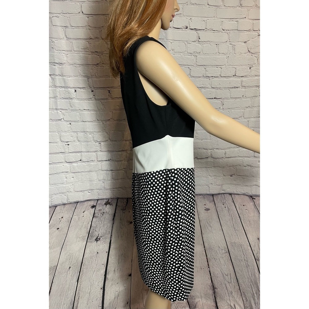 NWT New $129 Tommy Hilfiger Sleeveless Black White Dress Size 8 - Picture 3 of 9